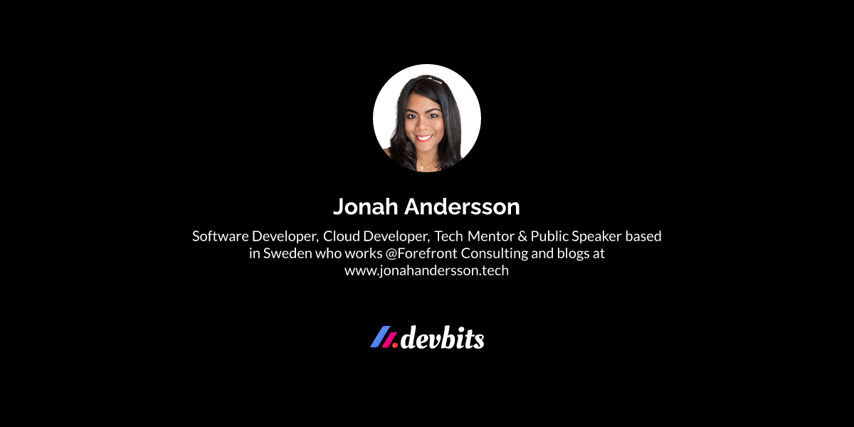 Jonah Andersson Dev Profile | Devbits.ph